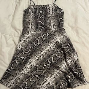 Snakeskin Skater Dress